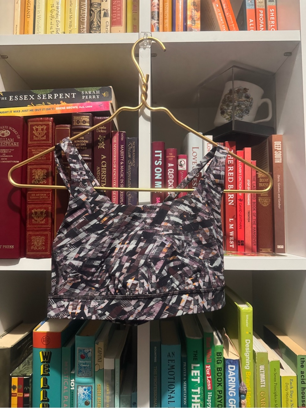 lululemon athletica Black and Pink Patterned Sports Bra